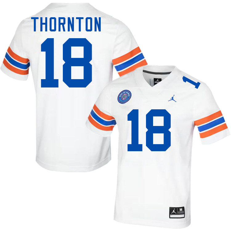 #18 Bryce Thornton Gators Jersey,Florida Gators College Football Jerseys Stitched-Throwback White